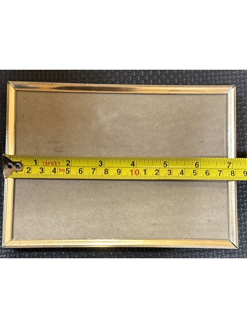 Vintage 5” X 7” Gold Toned Metal Picture Frame Free Standing | Wall Hang